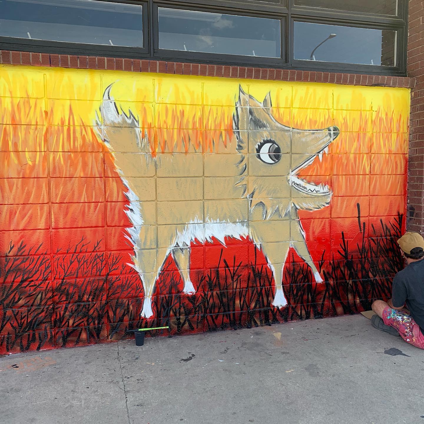 A couple of cool murals going up at Crema for #crushwalls #keyringprivate