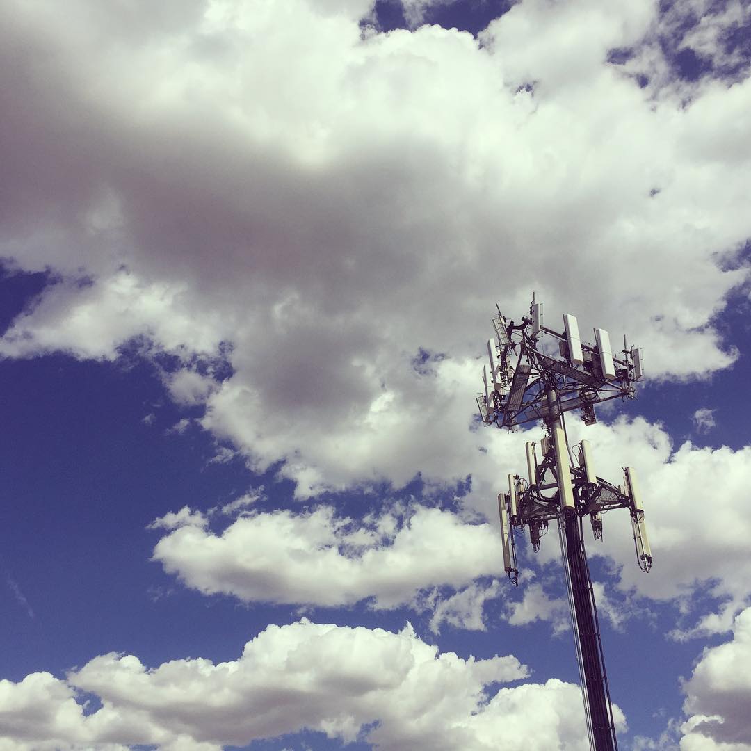 Towering. #celltower #clouds #sky #colorado