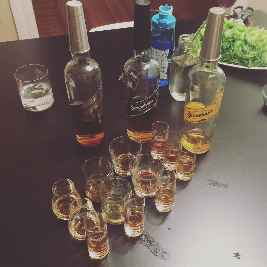 @stranahans whiskey flight for dinner.