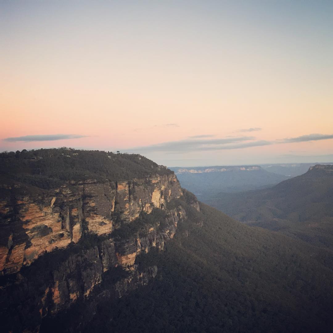 End of a long day. #hiking #bluemountains #nsw #australia #view