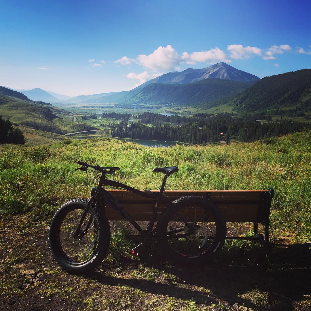 Early morning ride in Crested Butte before hitting the road.