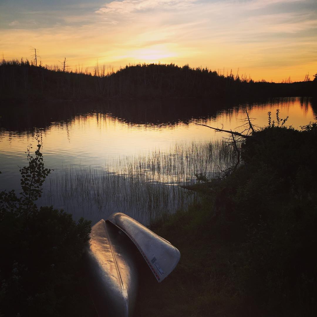 Sunset canoes #bwca