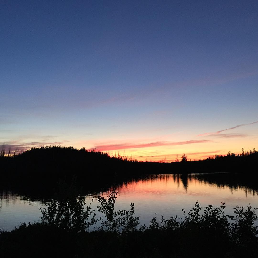 Ridiculous sunsets from our base camp. #nofilter #bwca