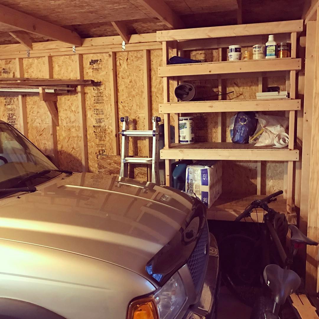 Yesterday’s project. #garage #shelving #woodwork #storage