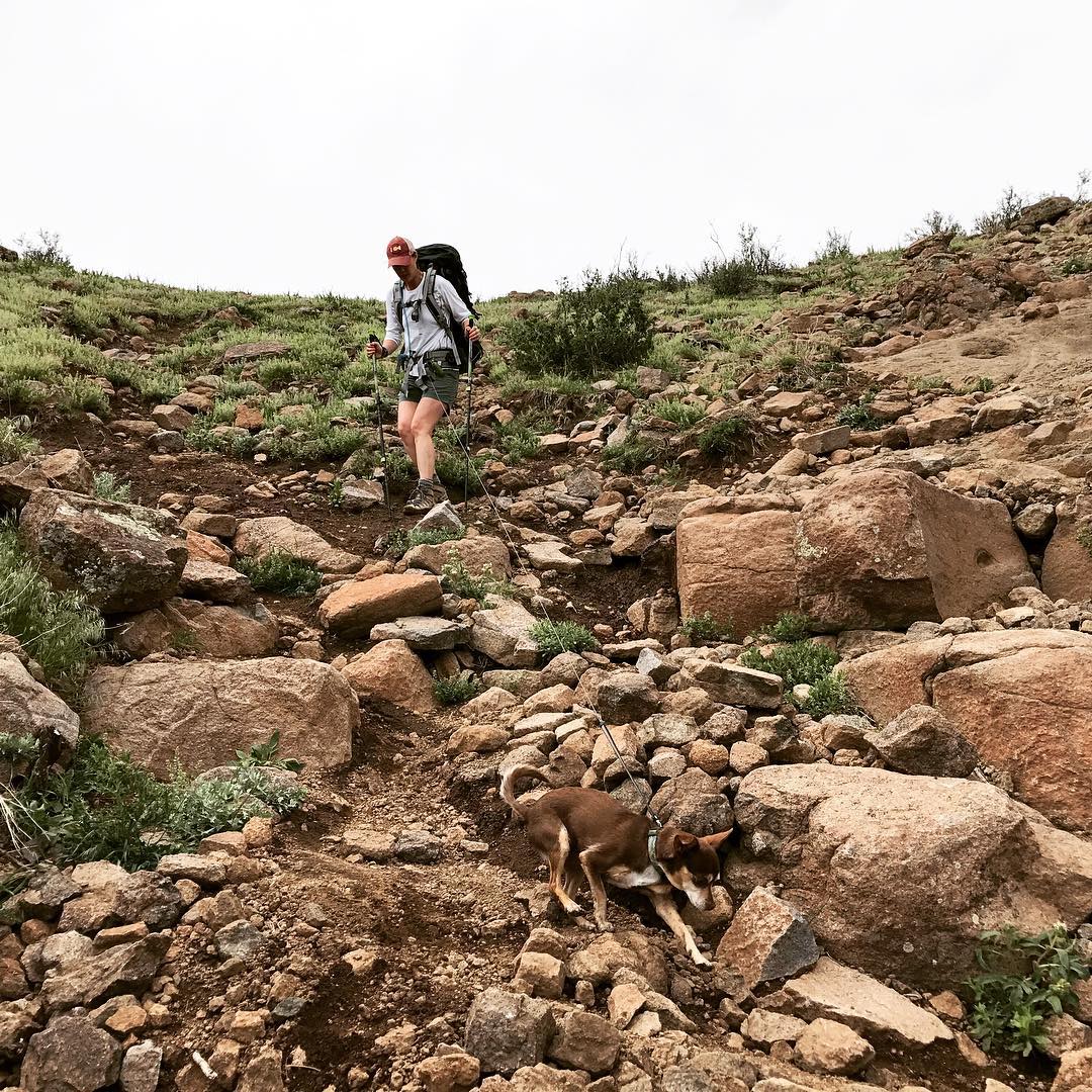 Some tricky descents, when you’re carrying a 30lb pack.