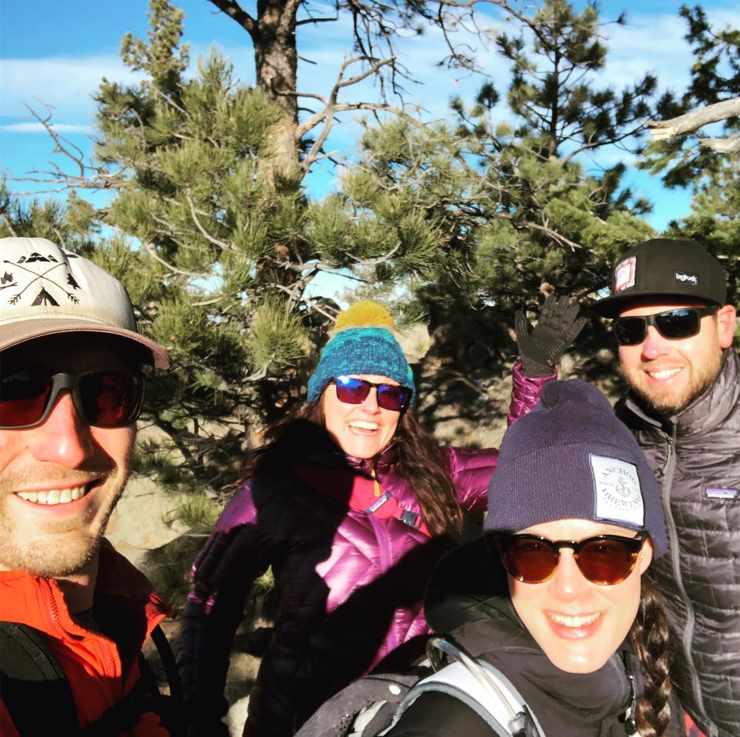 #optoutside with friends, even if there are gusts of wind 60mph and it’s around freezing!