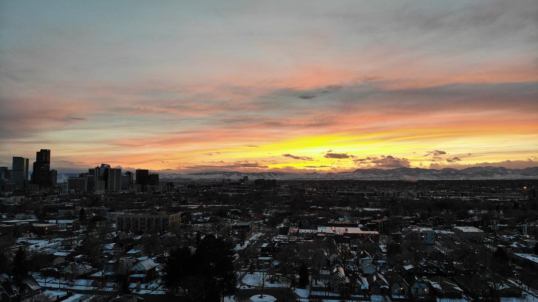 Thanks for the welcome home sunset, Denver. #nofilter