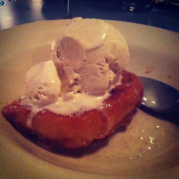 Ice cream. On top of a fried donut. OMG.
