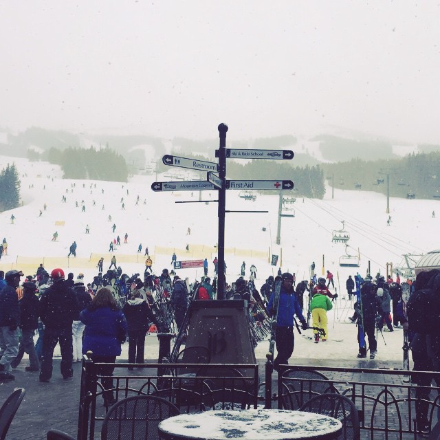 Little people, doing things in the snow.